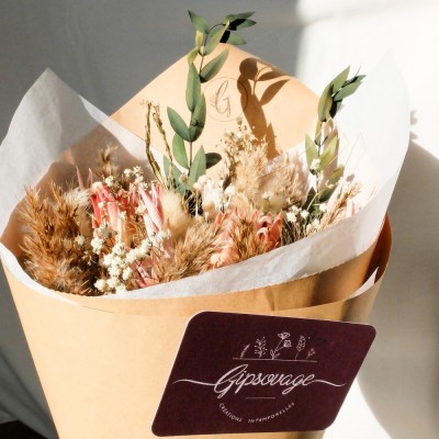 Bouquet de fleurs séchées et stabilisées sur-mesure