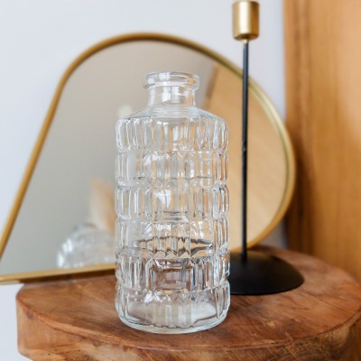 Carafe en verre ciselé